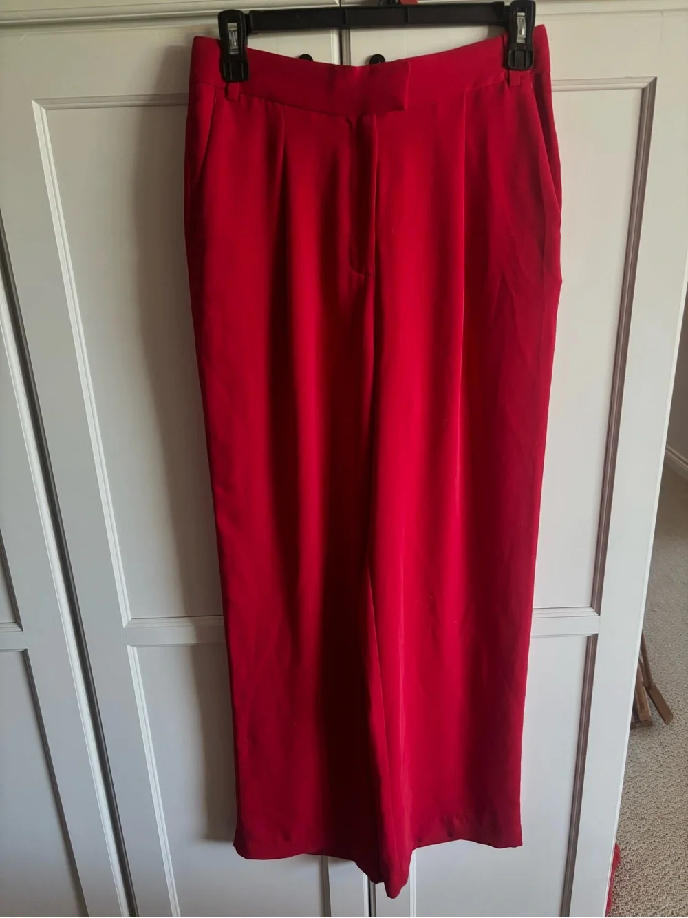 Babaton Red Wide Leg Trousers - Picture 1 of 5